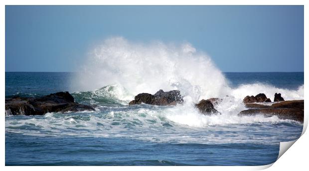 Waves Crashing at Playa Guionnes Print by james balzano, jr.