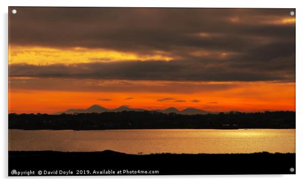 Copeland Islands Sunset Acrylic by David Doyle