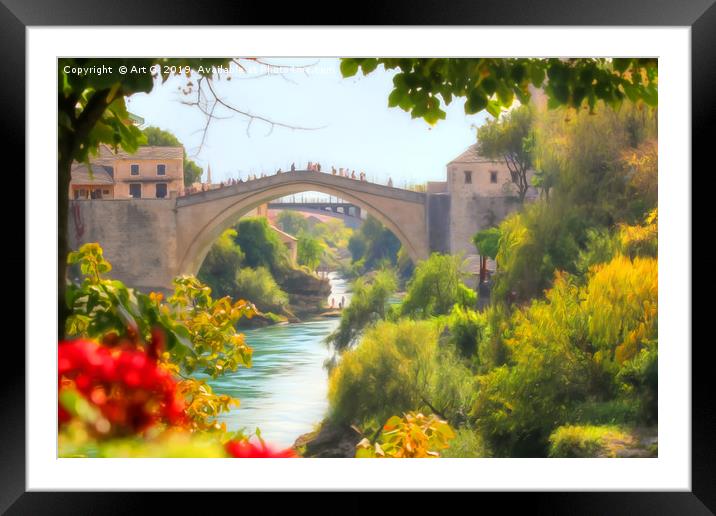 Stari Most Framed Mounted Print by Art G