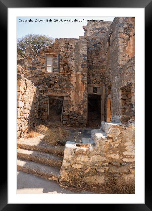 Ruins on Spinalonga Framed Mounted Print by Lynn Bolt