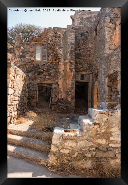 Ruins on Spinalonga Framed Print by Lynn Bolt