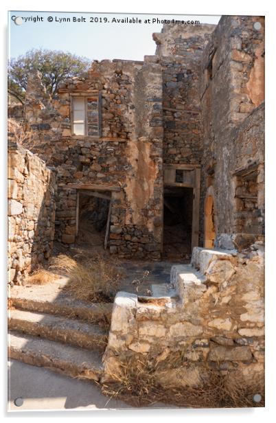 Ruins on Spinalonga Acrylic by Lynn Bolt