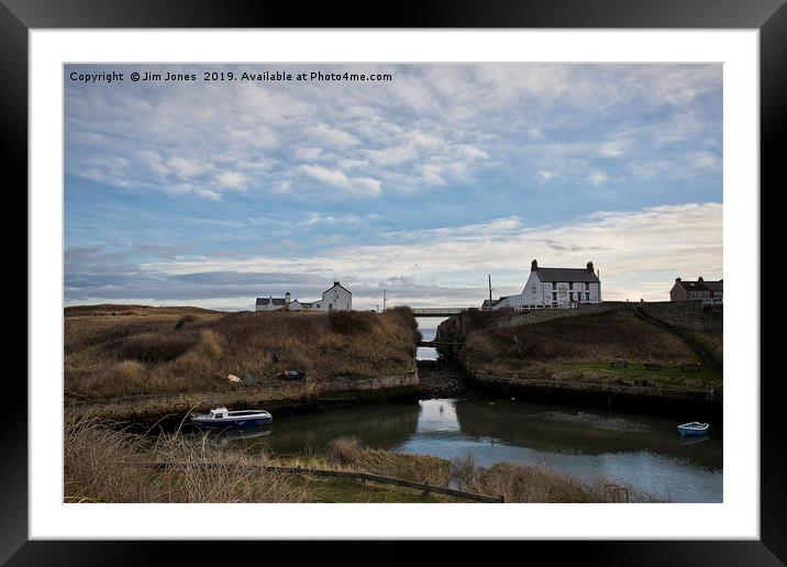 Seaton Sluice harbour in Northumberland Framed Mounted Print by Jim Jones