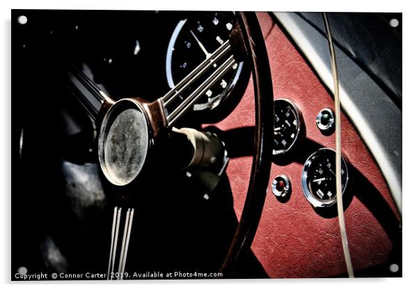 Classic Car Interior Acrylic by Connor Carter