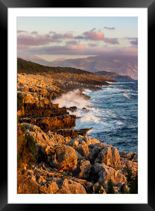 Sunset on Kefalonia Framed Mounted Print by Phil Spalding