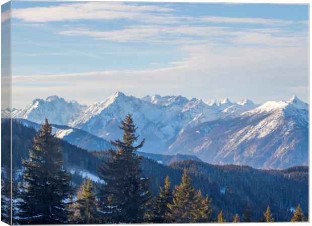 Austrian Mountains Canvas Print by Keith Campbell
