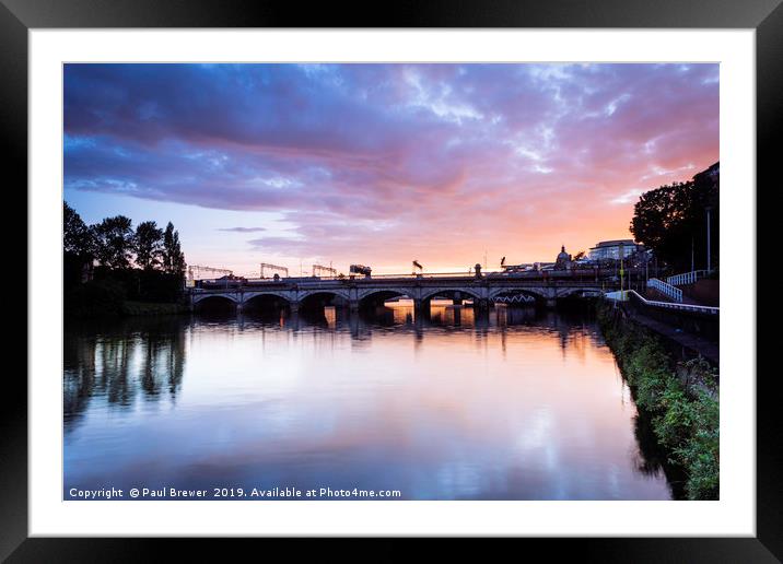 The River Clyde at Sunset  Framed Mounted Print by Paul Brewer