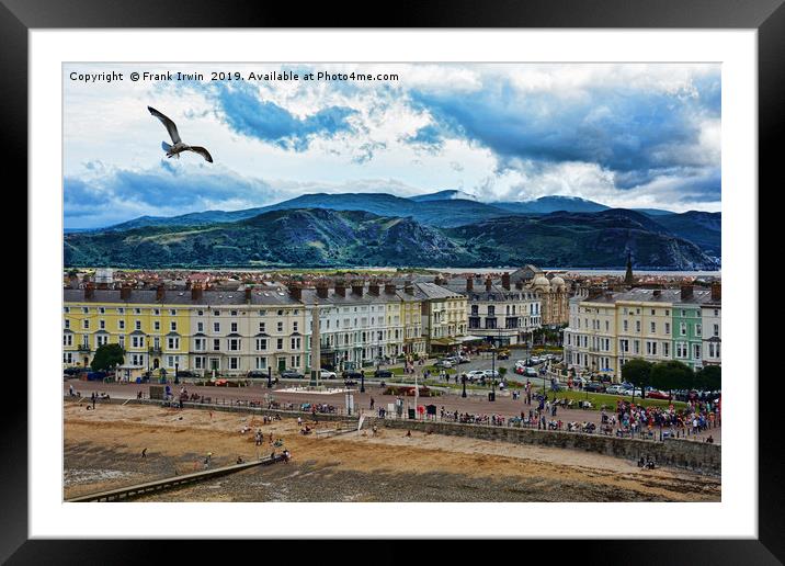 Unusual view of Llandudno's sea front Framed Mounted Print by Frank Irwin