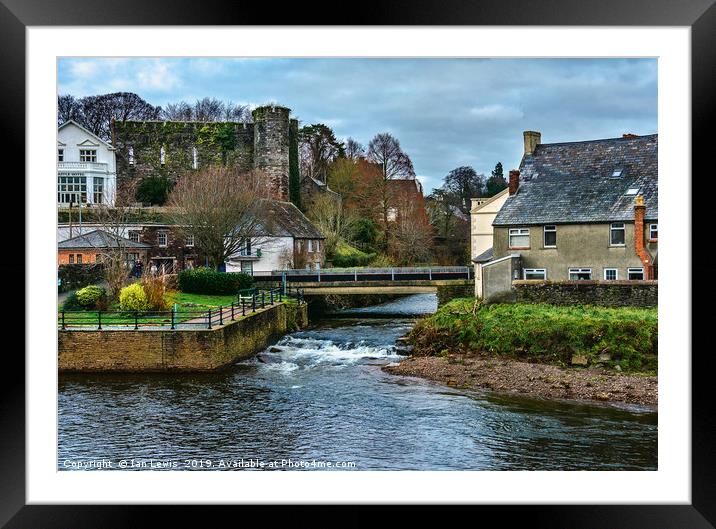 The Castle At Brecon Framed Mounted Print by Ian Lewis