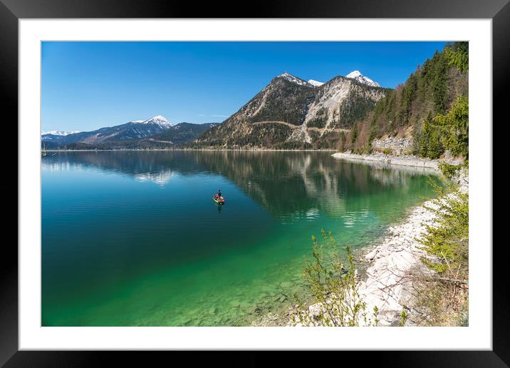  Lake Walchen, Bavaria Framed Mounted Print by peter schickert