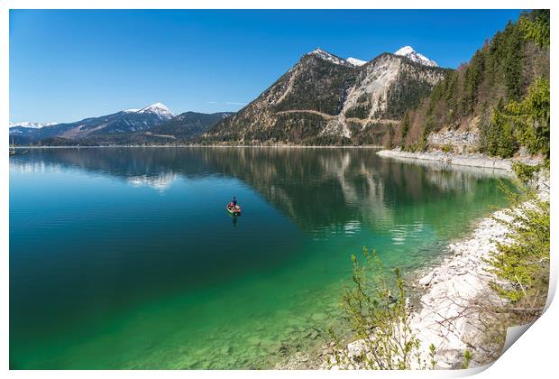  Lake Walchen, Bavaria Print by peter schickert