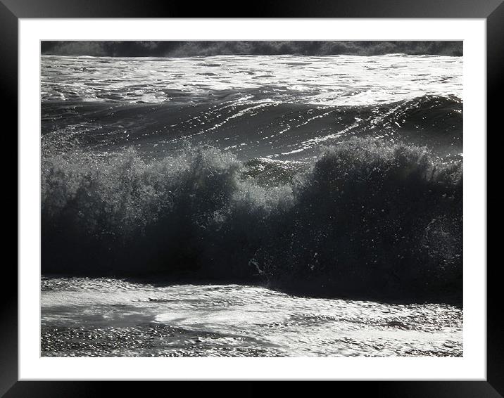 Dark Sea Framed Mounted Print by kelly Draper