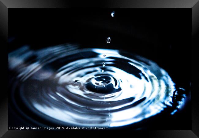 Water drop ripple Framed Print by Hannan Images