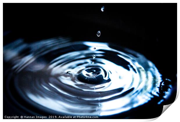 Water drop ripple Print by Hannan Images