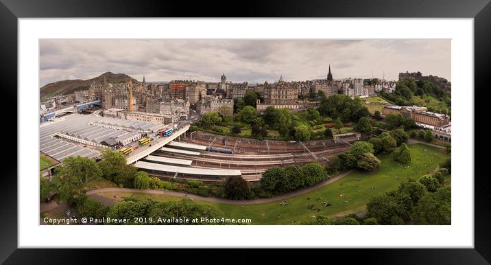 Edinburgh Panoramic  Framed Mounted Print by Paul Brewer