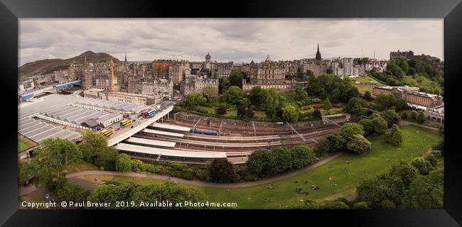 Edinburgh Panoramic  Framed Print by Paul Brewer
