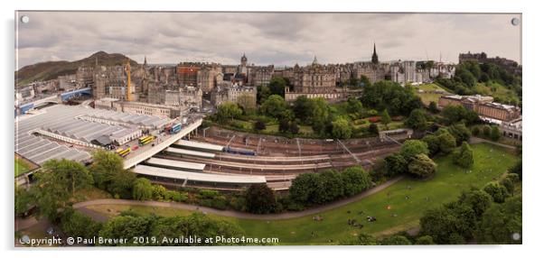 Edinburgh Panoramic  Acrylic by Paul Brewer