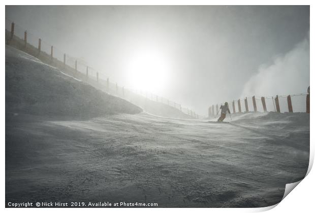 Skiing through the Cloud Print by Nick Hirst