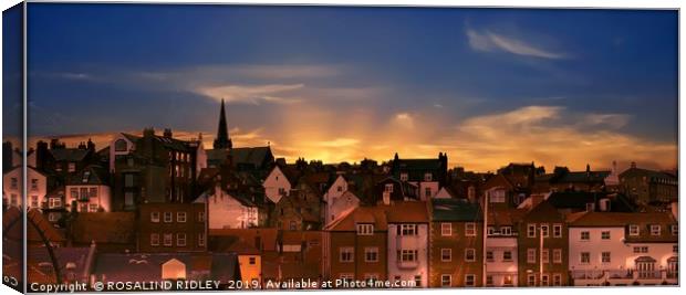 "Lighting Up Whitby" Canvas Print by ROS RIDLEY