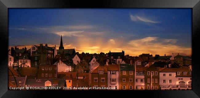 "Lighting Up Whitby" Framed Print by ROS RIDLEY