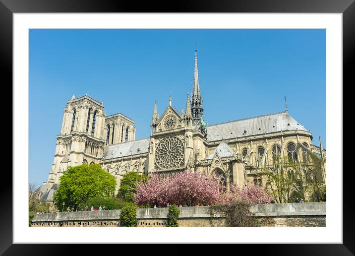 Notre Dame in the Spring Framed Mounted Print by Nick Hirst