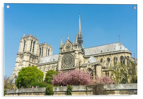 Notre Dame in the Spring Acrylic by Nick Hirst