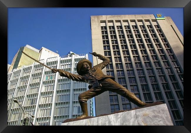 Pio Del Pilar Statue, Makati City  Framed Print by Pinoy Images