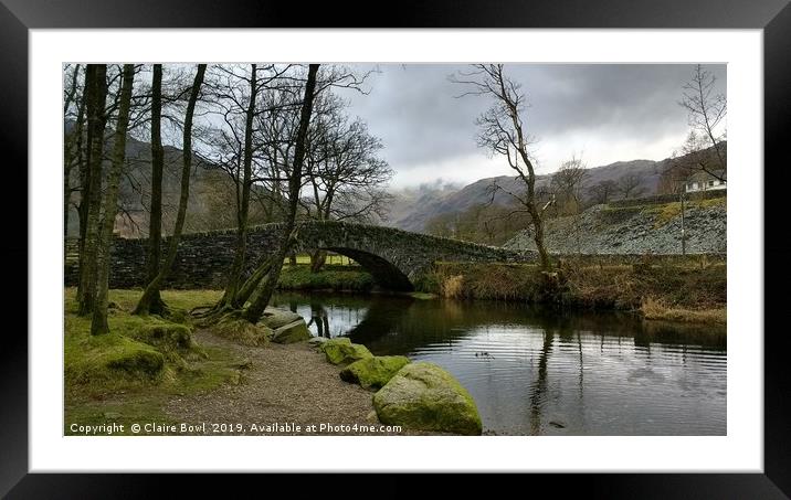 Bridge Of Tranquility Framed Mounted Print by Claire Bowl