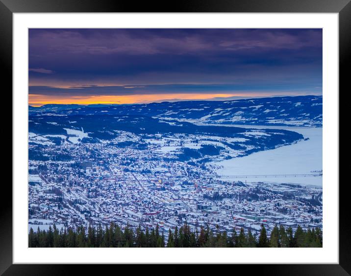 Lillehammer during the winter Framed Mounted Print by Hamperium Photography