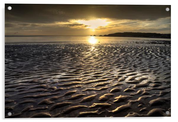 Swansea Bay morning Acrylic by Leighton Collins