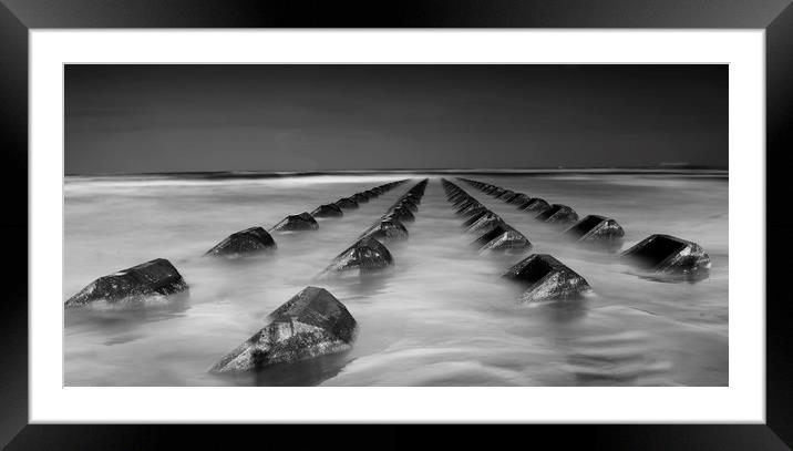 The Groynes Framed Mounted Print by Ray Tickle