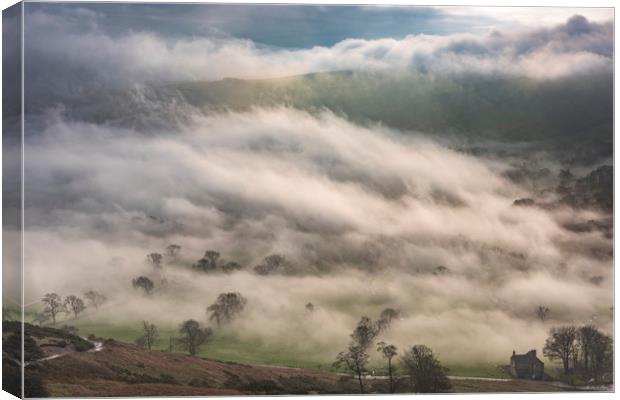 Hope Valley Inversion, Peak District Canvas Print by John Finney