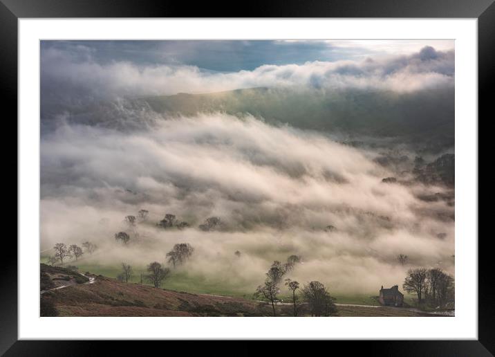 Hope Valley Inversion, Peak District Framed Mounted Print by John Finney