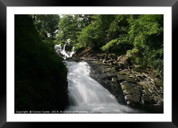 Swallow Falls long exposure Framed Mounted Print by Connor Carter