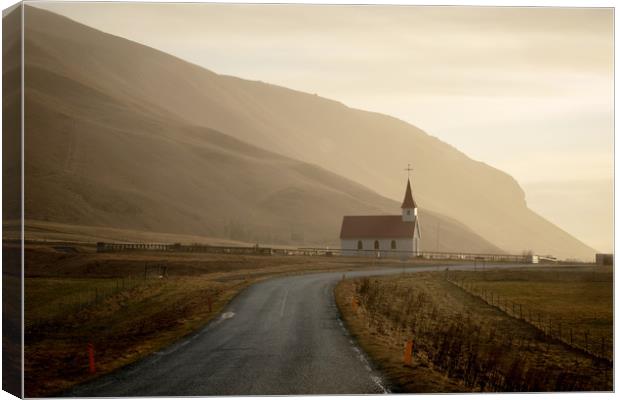 Church in Iceland Canvas Print by Julian Mitchell