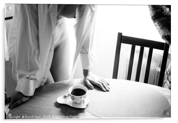 Morning coffee Acrylic by David Xard