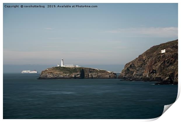 South Stack Lighthouse Print by rawshutterbug 