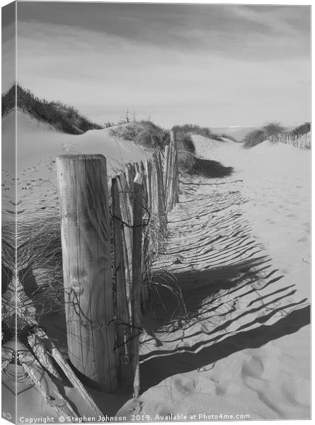 Formby sand dunes Canvas Print by Stephen Johnson