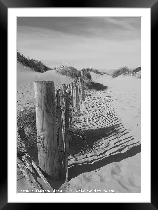 Formby sand dunes Framed Mounted Print by Stephen Johnson