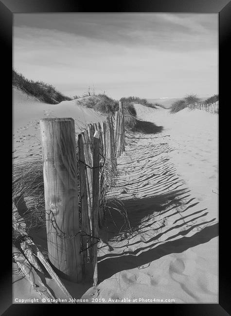 Formby sand dunes Framed Print by Stephen Johnson