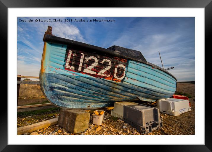 Fishing boat at Selsey Framed Mounted Print by Stuart C Clarke