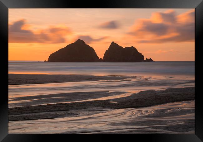 Carters Rocks  Sunset Framed Print by CHRIS BARNARD