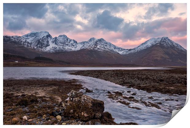 Blaven Isle of Skye  Winter Sunrise Print by Derek Beattie