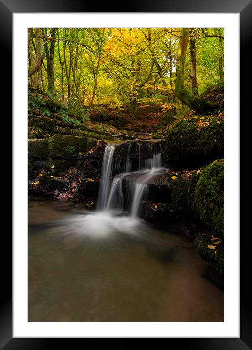 Clydach Falls Framed Mounted Print by Eric Pearce AWPF