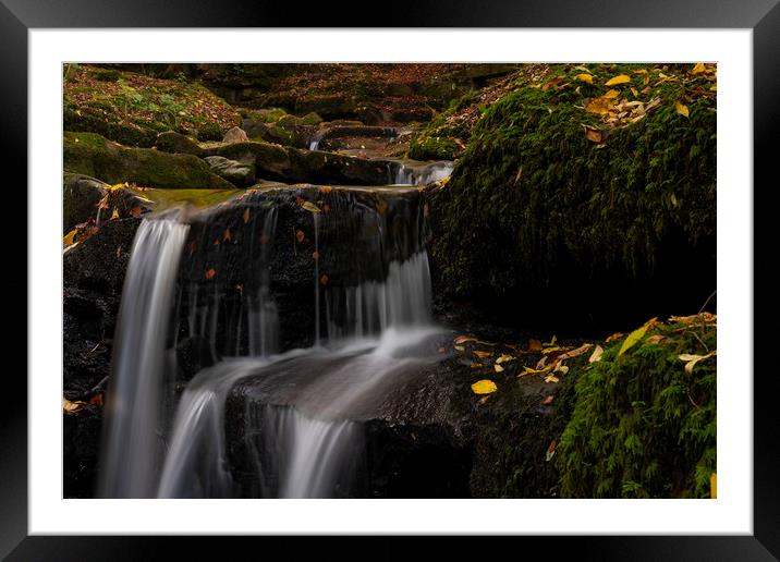 Autumn Waterfalls  Framed Mounted Print by Eric Pearce AWPF