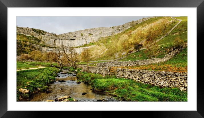  Approaching Malham Cove  Framed Mounted Print by Diana Mower