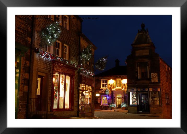 HAWORTH CHRISTMAS Framed Mounted Print by andrew saxton