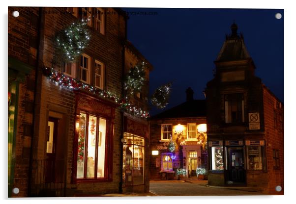 HAWORTH CHRISTMAS Acrylic by andrew saxton