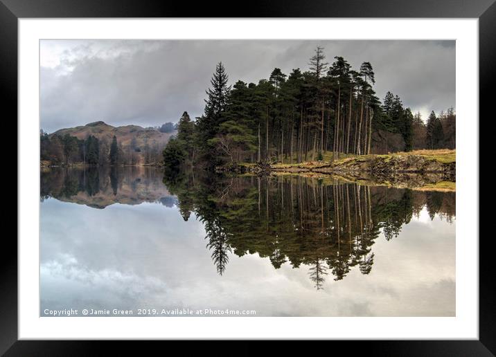 Reflections in Tarn Hows Framed Mounted Print by Jamie Green