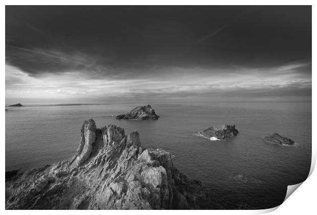 Pentire east , north Cornwall coast Print by Eddie John